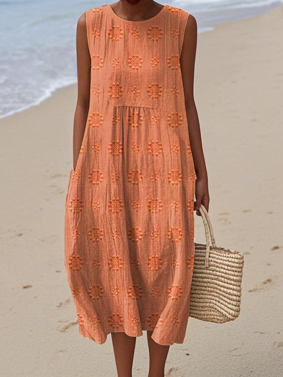 Roxanne Sleeveless Dress with Pockets