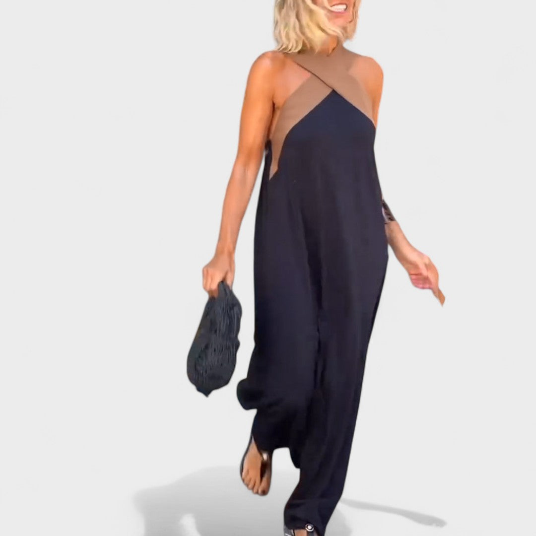 Sue Cross-Neck Maxi Dress