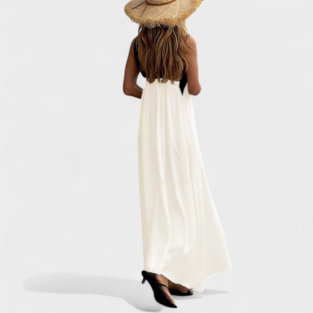 Sue Cross-Neck Maxi Dress