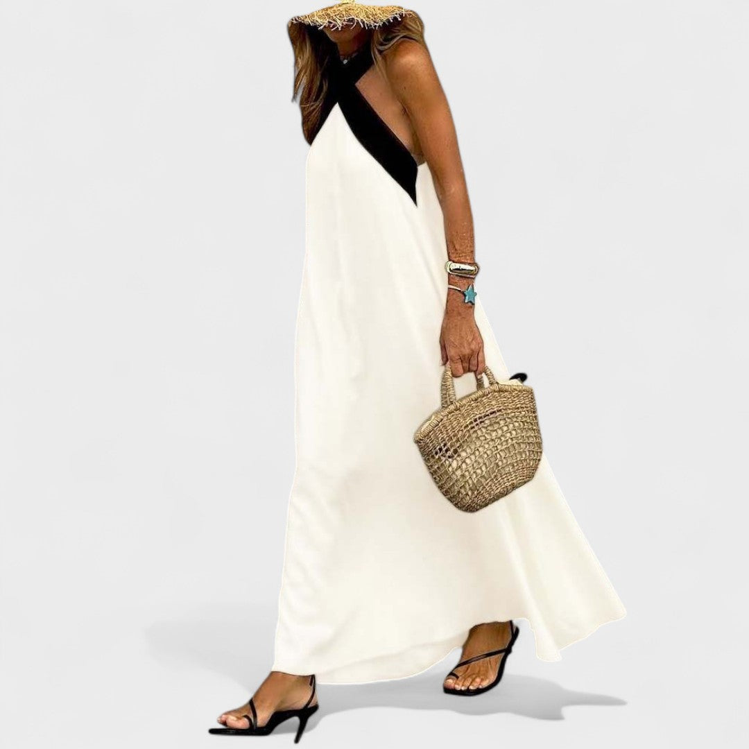 Sue Cross-Neck Maxi Dress