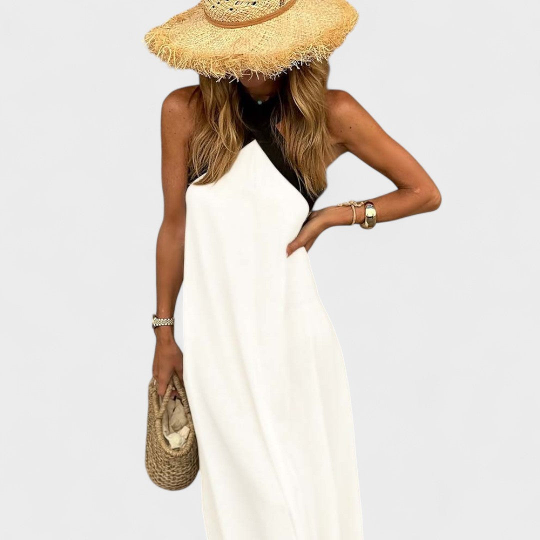 Sue Cross-Neck Maxi Dress