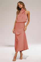 Giselle Elegant Halter Neck Dress