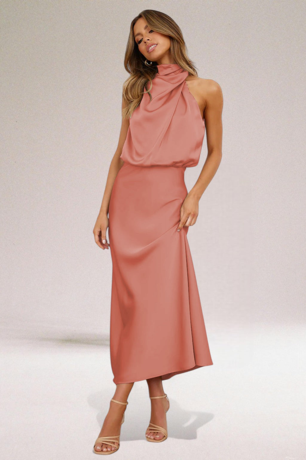 Giselle Elegant Halter Neck Dress