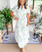 Camille Classic Toile Maxi Dress