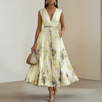 Maureen Flowy Sleeveless Summer Maxi Dress