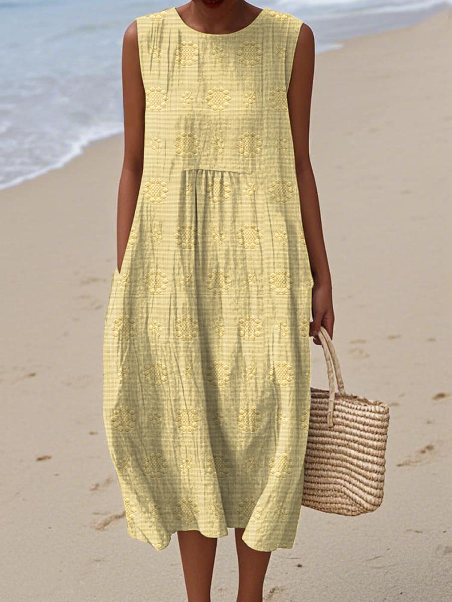 Roxanne Sleeveless Dress with Pockets