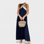 Sue Cross-Neck Maxi Dress