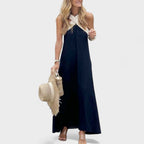 Sue Cross-Neck Maxi Dress