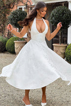 Genevieve Jacquard Halterneck Maxi Dress