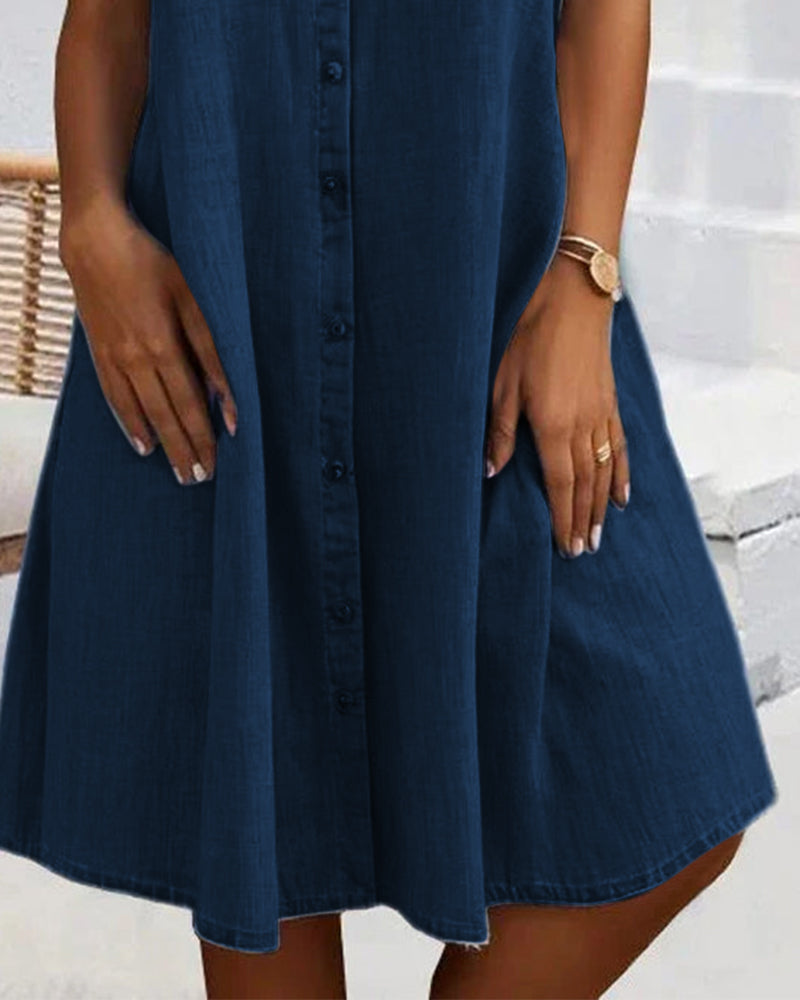 Jennifer Lightweight Denim-Look Dress