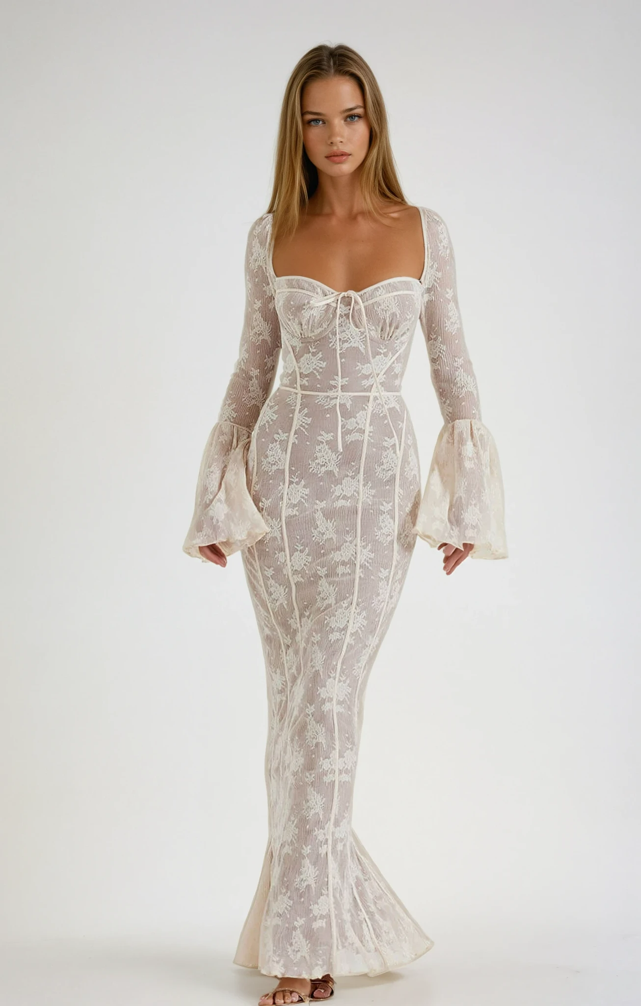 Lace Corset Maxi Dress
