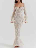 Lace Corset Maxi Dress
