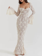 Lace Corset Maxi Dress