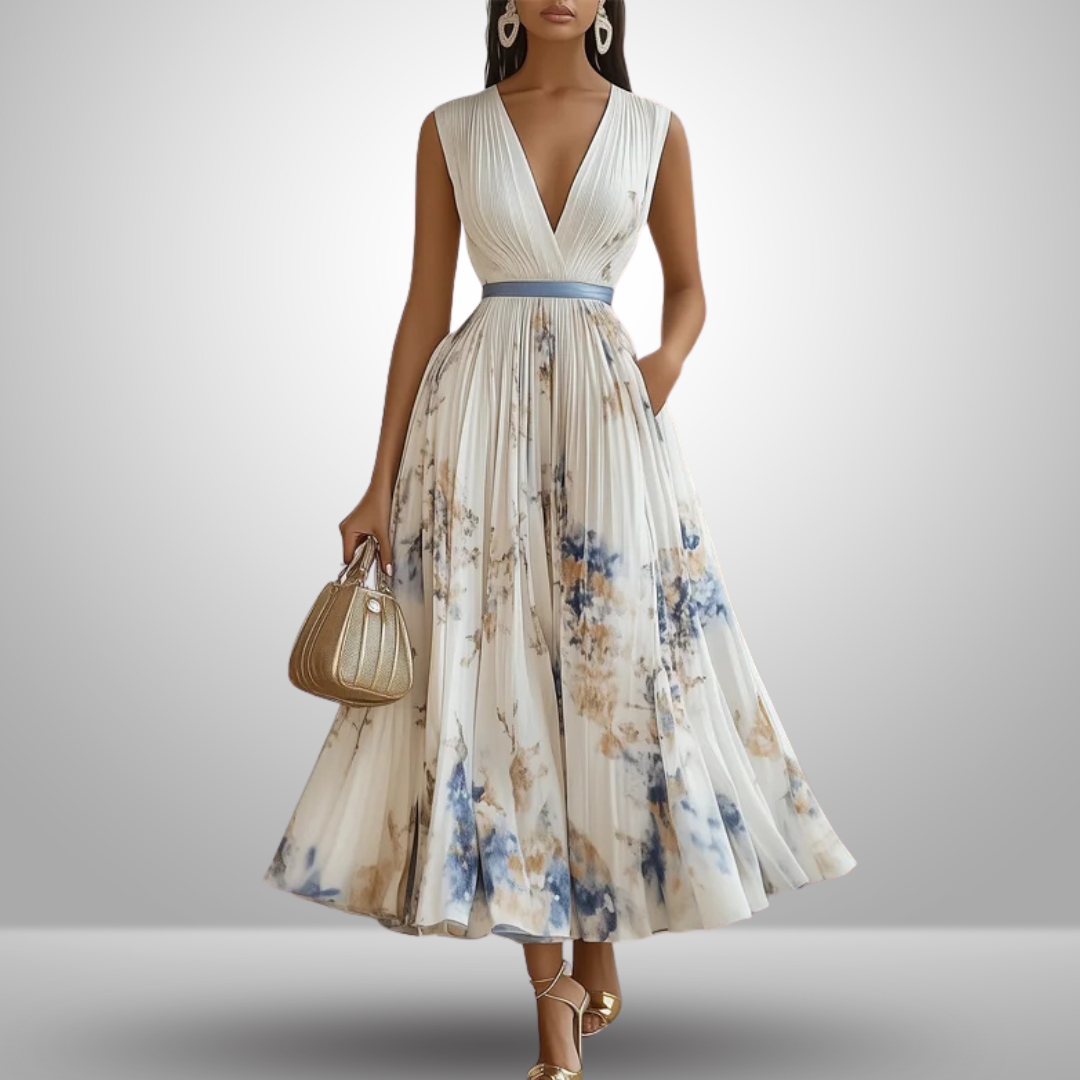 Maureen Flowy Sleeveless Summer Maxi Dress