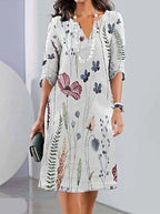 Stephanie Floral Print Double Tunic Dress