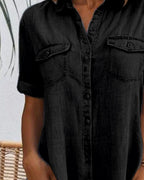 Jennifer Lightweight Denim-Look Dress