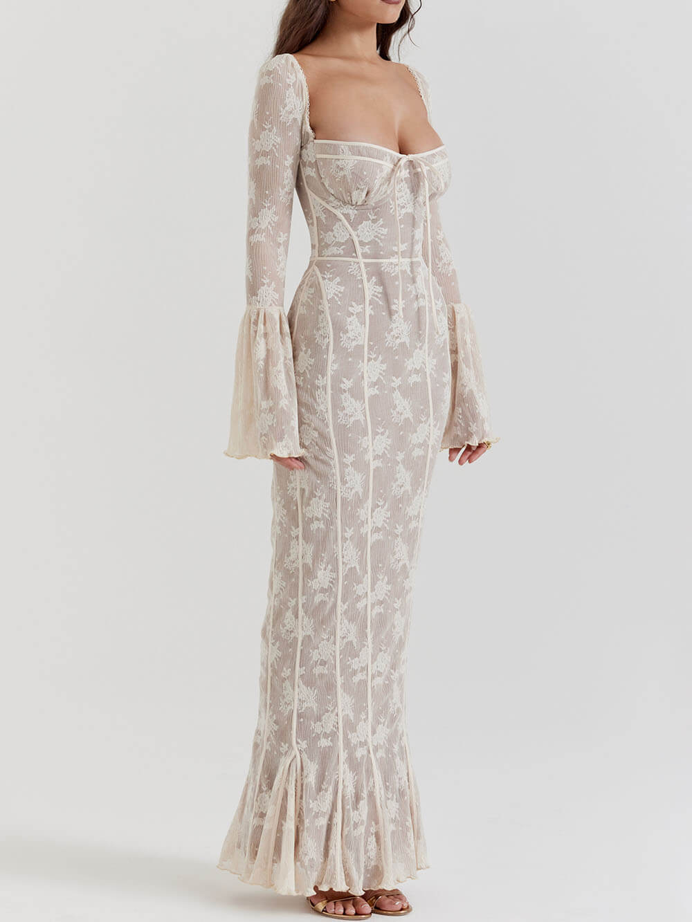 Lace Corset Maxi Dress