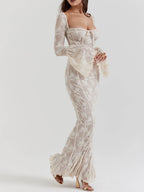 Lace Corset Maxi Dress
