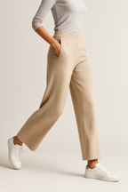 Harlow Wide-Leg Knit Trousers