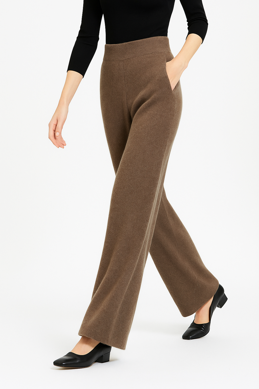 Harlow Wide-Leg Knit Trousers