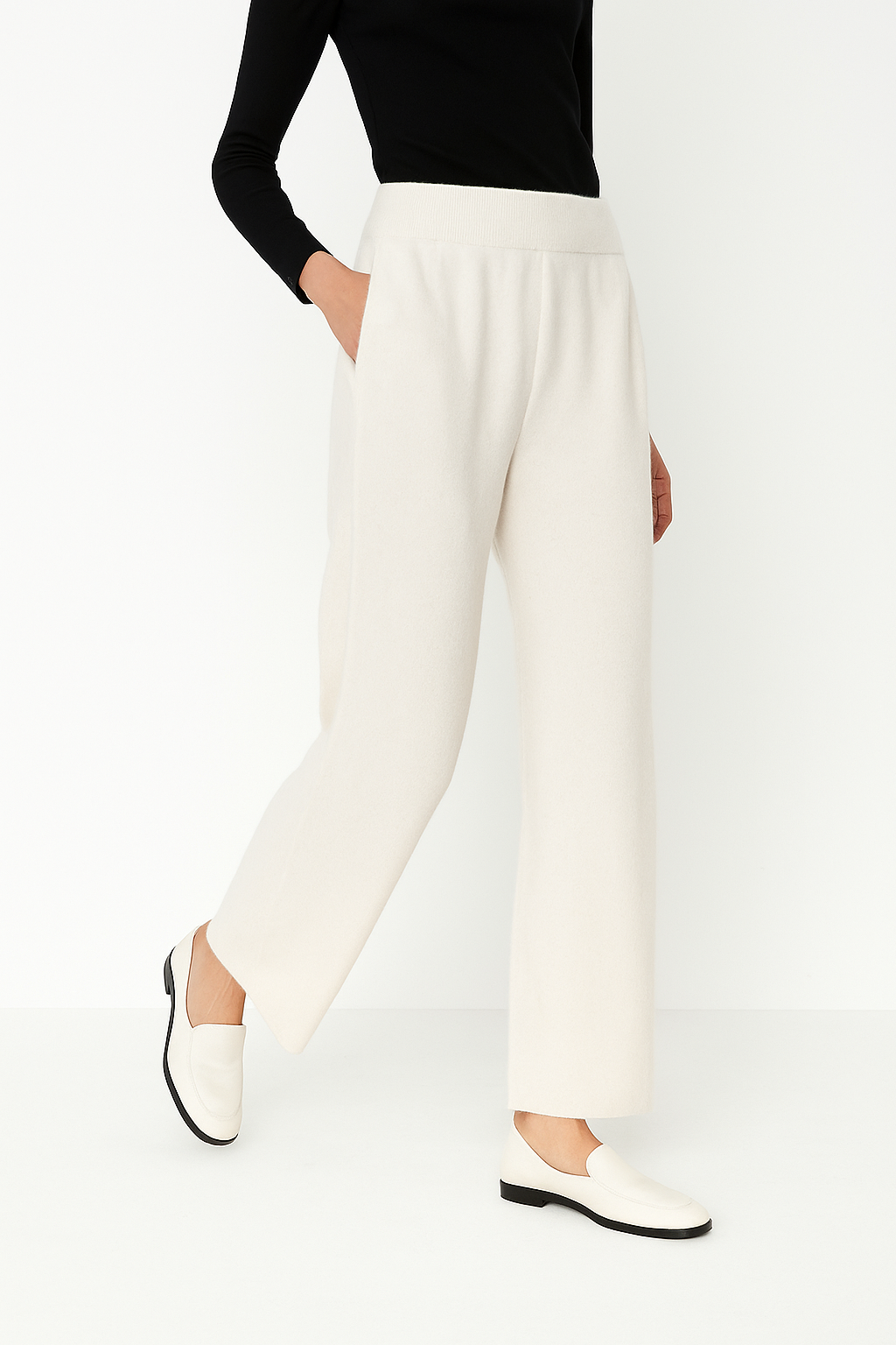 Harlow Wide-Leg Knit Trousers