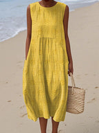 Roxanne Sleeveless Dress with Pockets