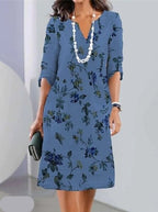 Stephanie Floral Print Double Tunic Dress