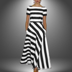 Marcia Handcrafted Striped Maxi Dress
