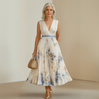 Maureen Flowy Sleeveless Summer Maxi Dress