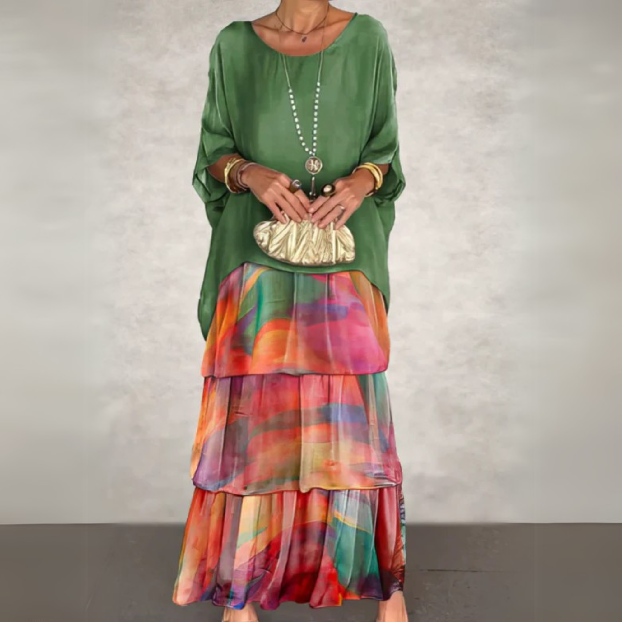 Kali Elegant Long Flowing Dress