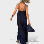 Sue Cross-Neck Maxi Dress