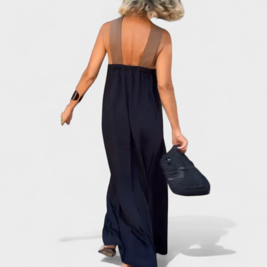 Sue Cross-Neck Maxi Dress
