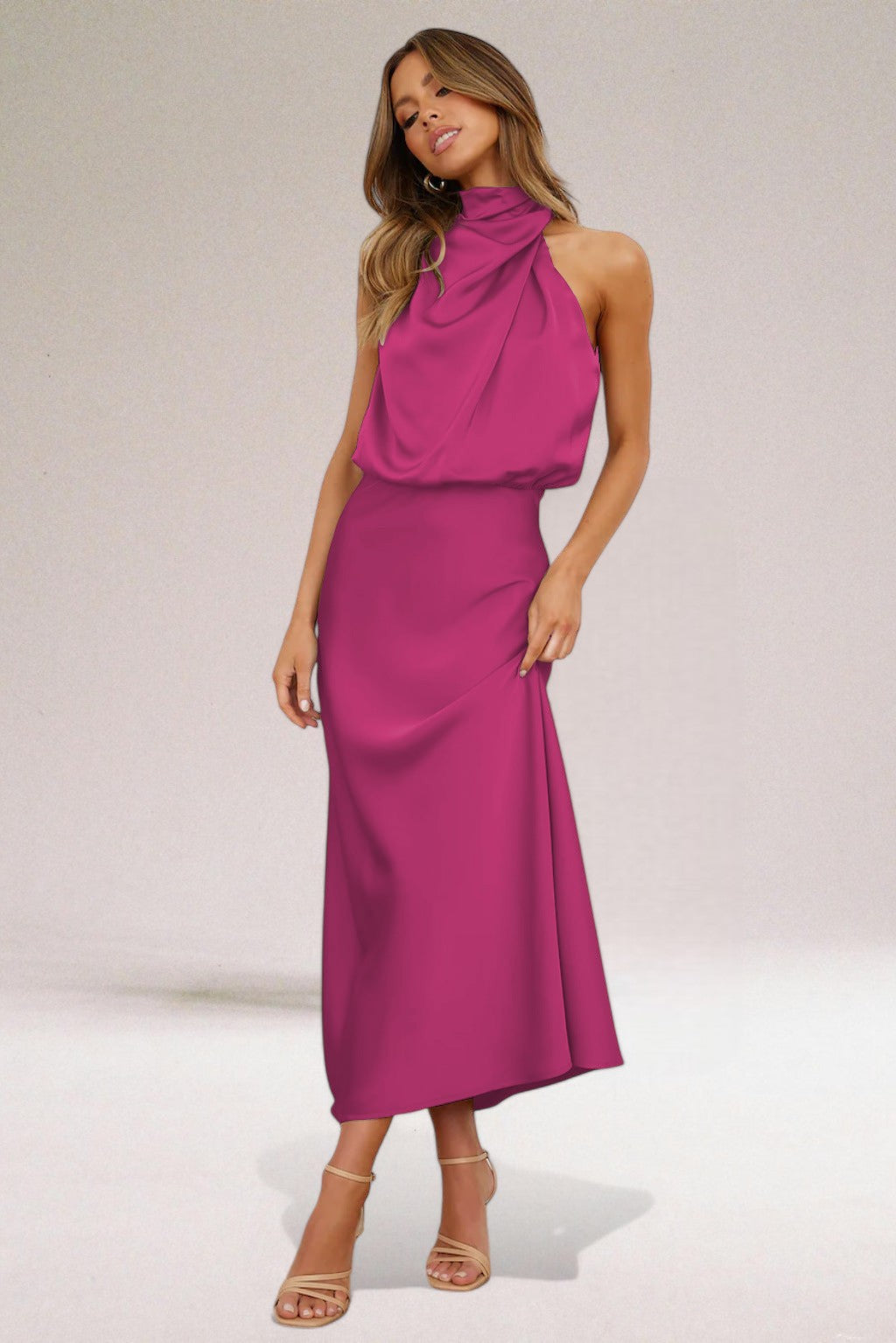 Giselle Elegant Halter Neck Dress