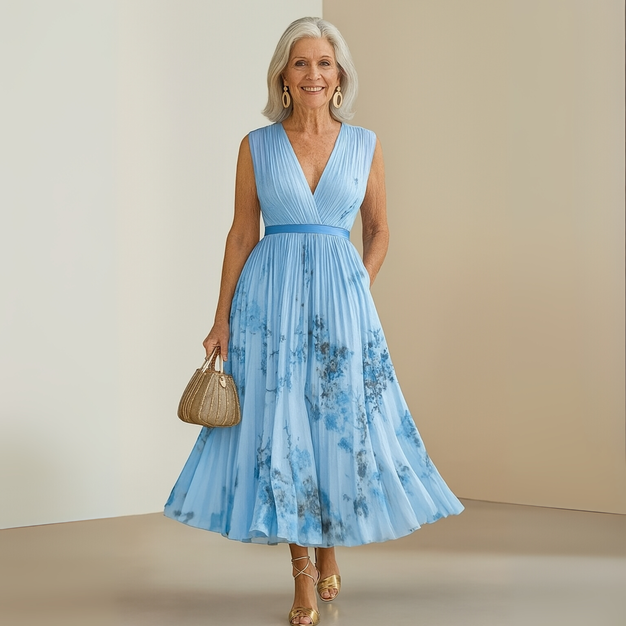 Maureen Flowy Sleeveless Summer Maxi Dress