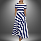 Marcia Handcrafted Striped Maxi Dress
