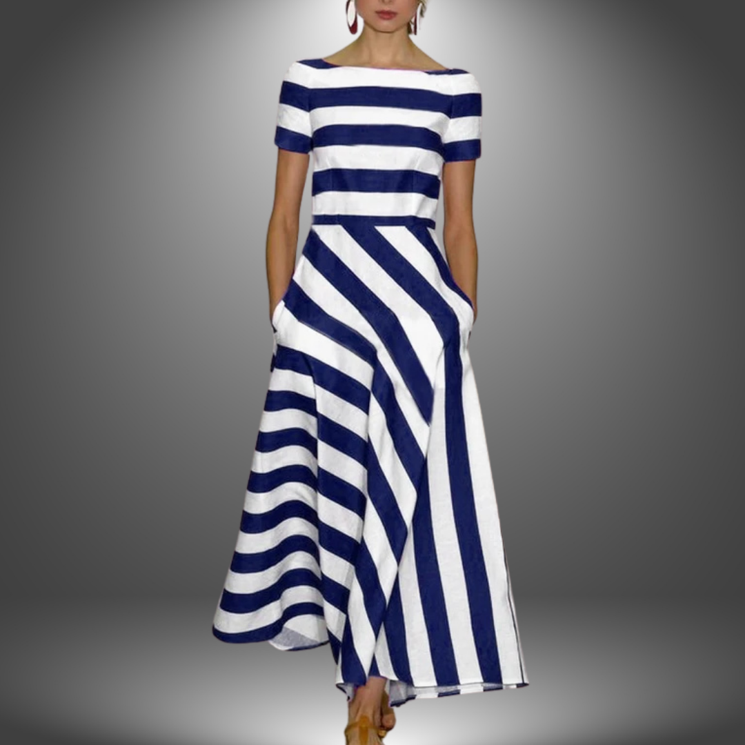 Marcia Handcrafted Striped Maxi Dress