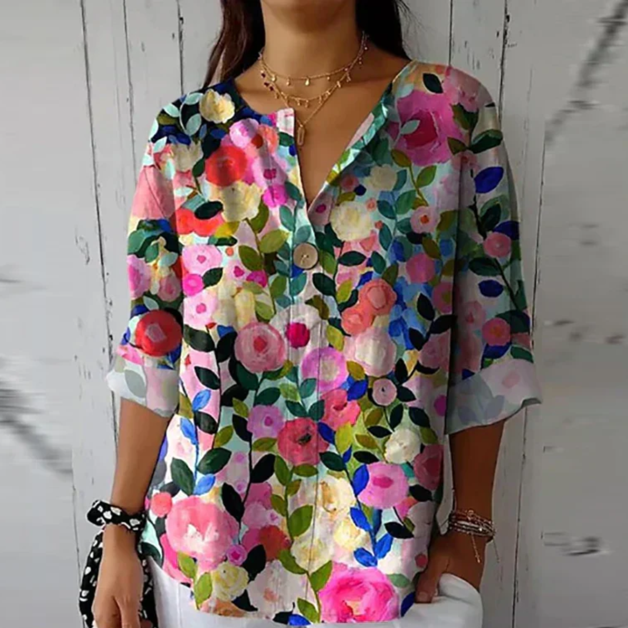 Arlene Chic Floral Print Blouse