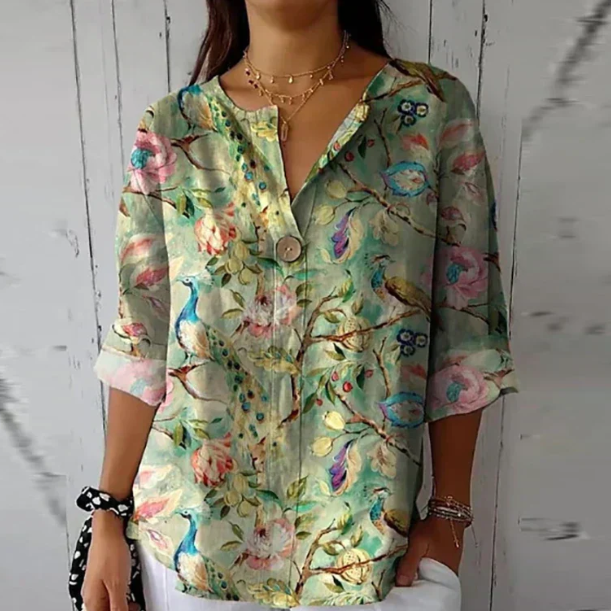 Arlene Chic Floral Print Blouse