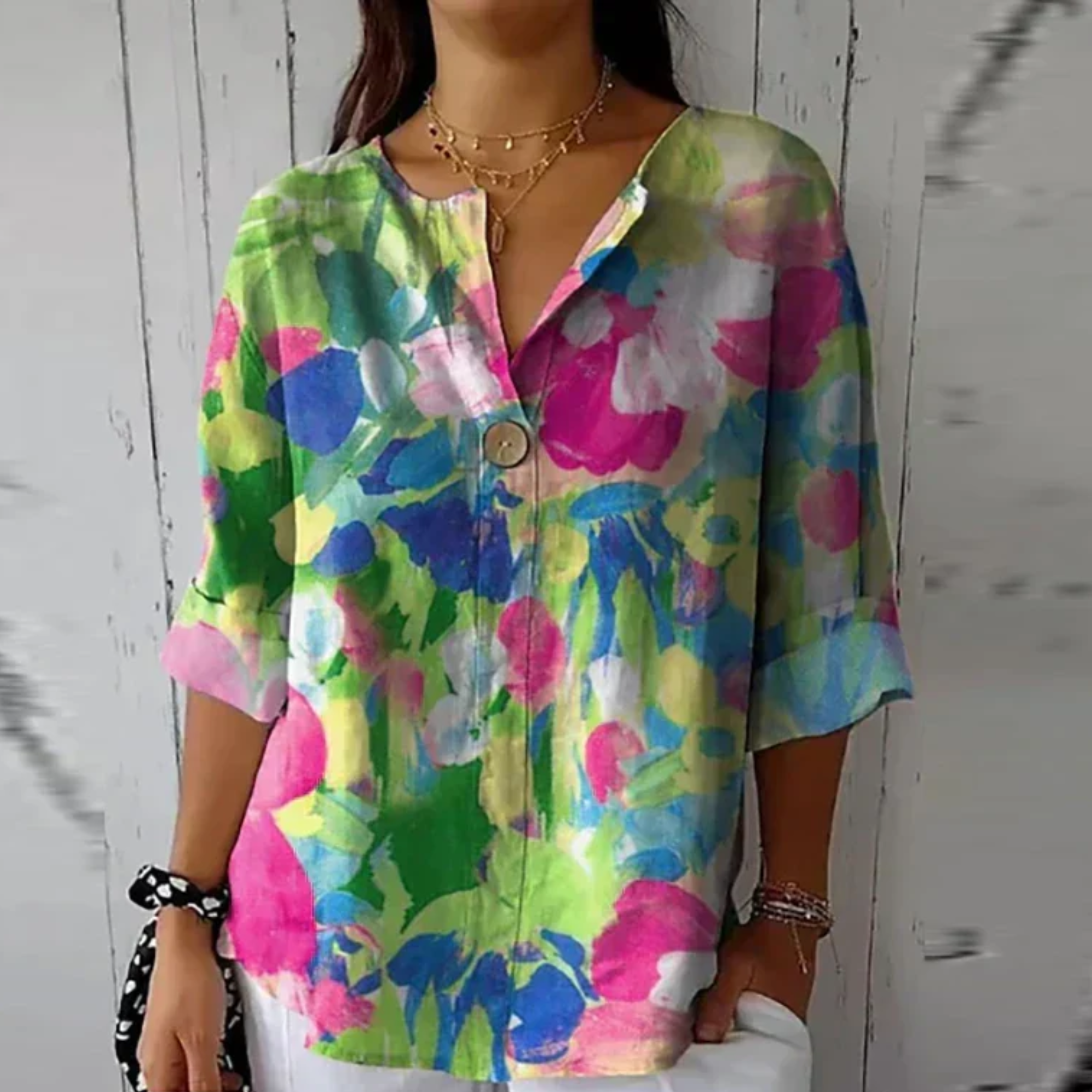 Arlene Chic Floral Print Blouse