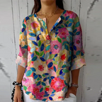 Arlene Chic Floral Print Blouse