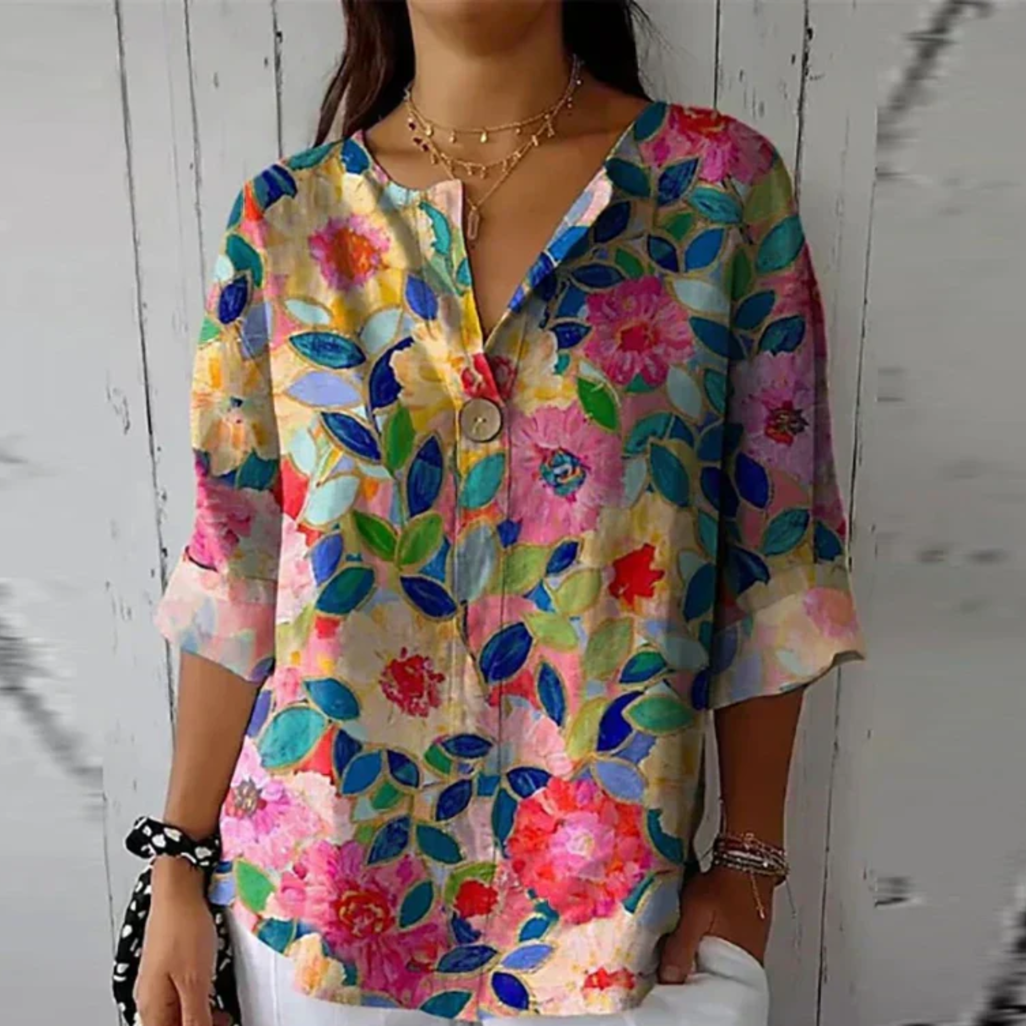 Arlene Chic Floral Print Blouse