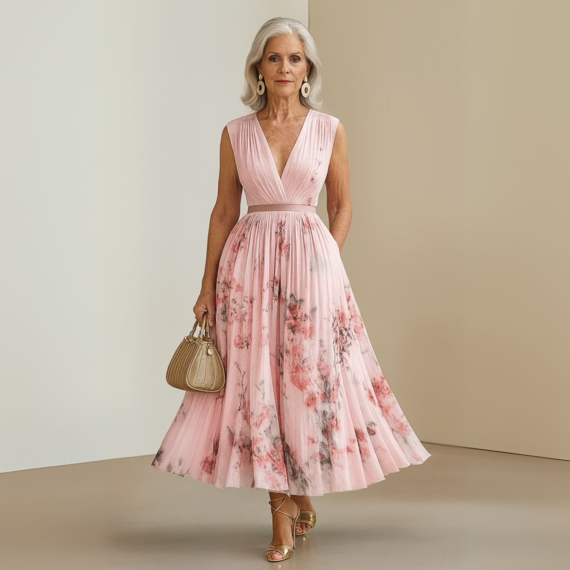 Maureen Flowy Sleeveless Summer Maxi Dress