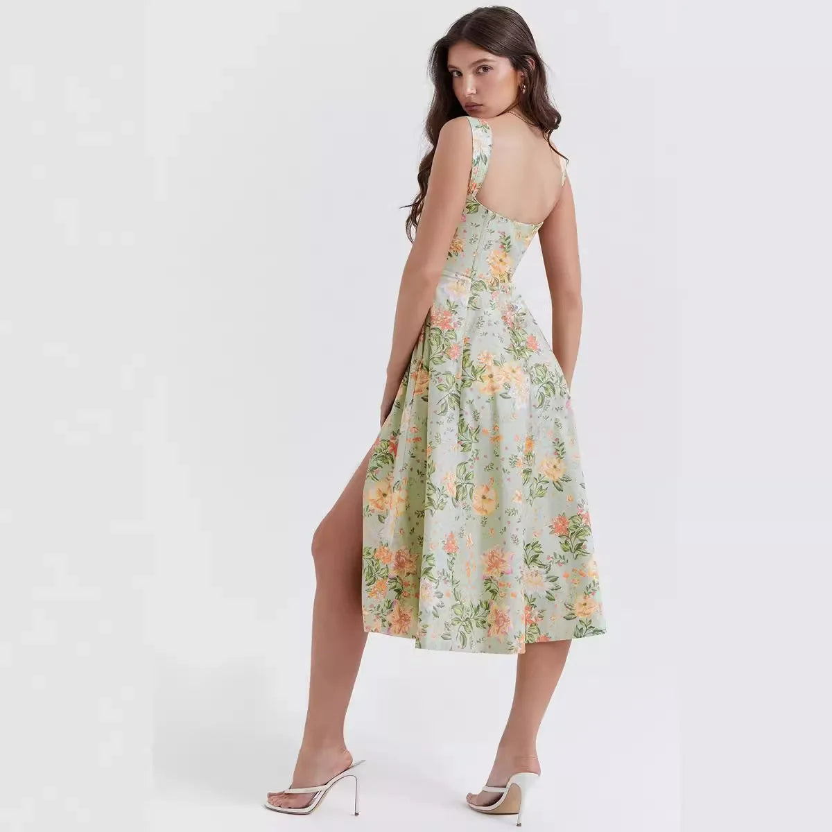 Dahlia Floral Jacquard Midi Dress