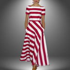 Marcia Handcrafted Striped Maxi Dress