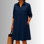 Cathy Lightweight Button Dress