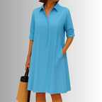 Cathy Lightweight Button Dress