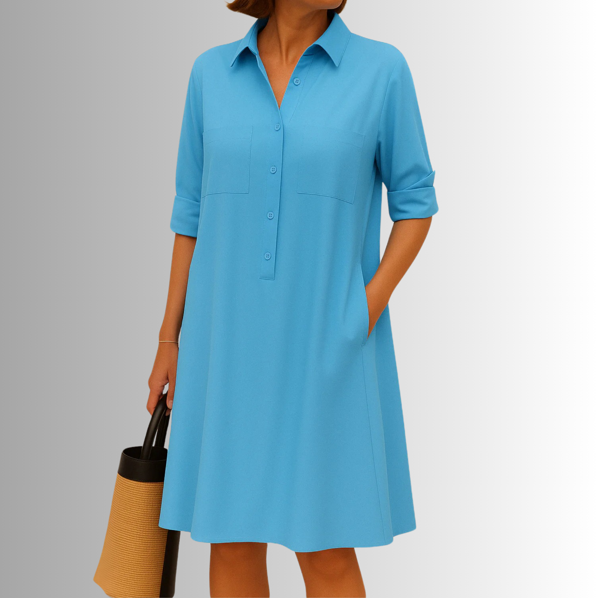 Cathy Lightweight Button Dress