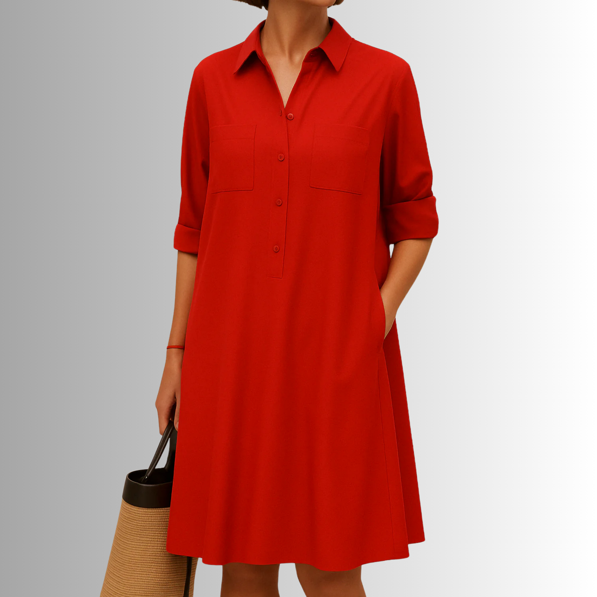 Cathy Lightweight Button Dress