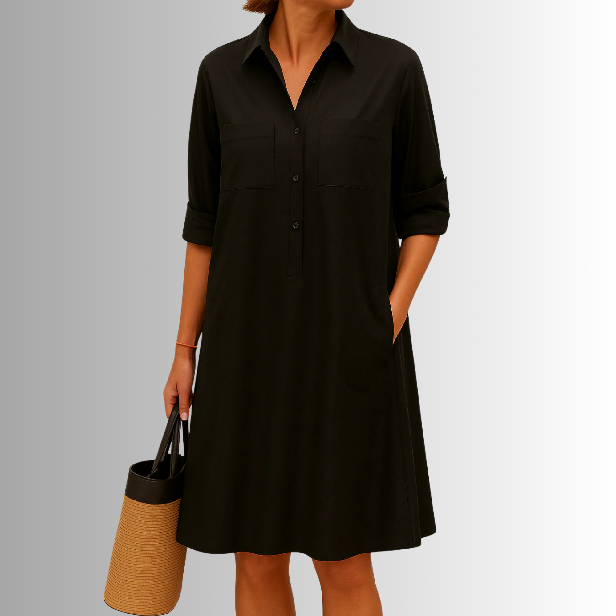 Cathy Lightweight Button Dress