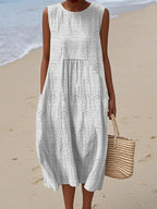 Roxanne Sleeveless Dress with Pockets